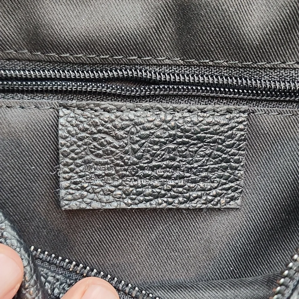 MASSEI, GENUINE LEATHER, MADE IN ITALY, MEN’S TOILETRY BAG, HAND MADE BLACK